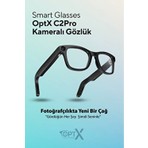 OptX Smart Aksiyon Kamerası - Smart Akıllı Gözlük - Pro Kameralı Gözlük – Yapay Zeka (Aı), Kamera, Bluetooth, Müzik, Ipx5,