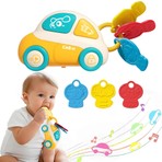 Learning Fun Işıklı Sesli Müzikli Oyuncak Silikon Araba Anahtarı Diş Kaşıyıcı Duyusal Oyuncak