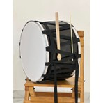 Stainless Güçlü Ritim - 40CM  Modern Gergi Davulu (Çubuk ve Tokmak Hediyeli)