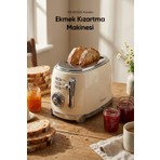 Fressi Fr-Ek Panella 2 Dilim + Tost Aparatlı Krem Pro Ekmek Kızartma Makinesi