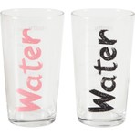 Mudo Home WATER BARDAK 570 ML 2'Lİ SET -SİYAH&PEMBE