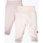 Bebetto Cute Bunny Patikli Pantolon 2'li Kız Çocuk İçin Pamuklu Pembe ve Krem Günlük Stil