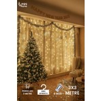 Minihome 300 Ledli 10 Sarkıt Perde LED Işık | 8 Fonksiyon | Uzaktan Kumandalı | 3x3 Metre