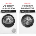 Bosch WQK25200TR - WGK264Z0TR 10 kg Kurutma ve 11 kg Çamaşır Makinesi 2'li Serie 6 Set