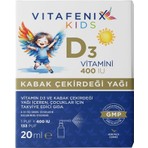 Vitafenix Çocuklar Için Vitamin D3 (400IU) ve Kabak Çekirdeği Yağı Içeren Takviye Edici Gıda 20 ml Sprey