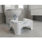 GBMOTİON Klozet Taburesi Beyaz 44,5X30X21.5CM Kaymaz Plastik Özellikli