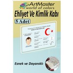 ArtMaster Kimlik Ehliyet Kredi Kartı Koruyucu Şeffaf 5 Adet Yeni Nesil Kart Kılıfı Plastik Kırılmaz Kart Kabı Kart Kılıfı