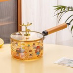 Morponi Borosilikat Cam Amber Geyik Kapaklı Sos Tenceresi - Yumurta Tenceresi 1500 ml (Modeller Farklılık Gösterebilir.)