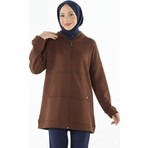 Plistre 1929_FERMUARLI Tesettür Sweatshirt