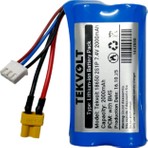 Tekvolt 7.4V 2000mAh Rc Araba/Kamyonet/Tekne Vb. Uyumlu BMS Devresiz Xt-30 ve Xh-3pin Soketli Li-Ion Batarya