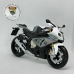 MotoGarage Bmw S1000RR 1:12 Ölçek Gri Diecast Motosiklet Model – Lisanslı Metal Maket & Koleksiyonluk Oyuncak