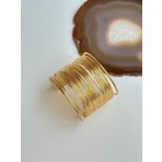 Youes Jewelry 316L Çelik Kalın Tel Kelepçe Ayarlanabilir Bileklik Gold Pazu Kelepçe Olarak Da Kullanılabilir