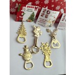 Caca Tasarım Yılbaşı Figürleri Metal Şişe Açacağı Karışık 5 Adet Noel Hediyelik Tebrik Kartlı Chiristmas