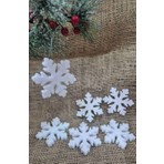 Doğa Süs 6 Lı Beyaz Strafor Kar Tanesi 10 cm Yılbaşı
