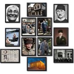Four Arts Atatürk Köşesi 12 li Ahşap Tablo Seti, Mdf Tablo, Atatürk Tablosu