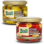 Sosero Peynir Dolgulu Balık Biber 290 gr & Peynir Dolgulu Kiraz Biber 290 gr ( Ikisi Bir Arada )
