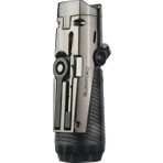 Quantum Quantoro MGM04-9 Delicili İğneli Üçlü Jet Alev Gunmetal Çakmak