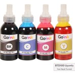 Goink Brother DCP-T530DW BTD100 Cmyk 4 Renk Mürekkep Seti 4X100 Muadil