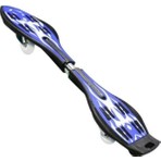 Triathlon T154-M Mavi LED Işıklı Tekerlekli Waveboard Kaykay 86 x 22 cm 75 kg Taşıma Kapasitesi ile Eğlenceli