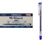 Pensan 6405 Tükenmez Kalem My-King Jel Metal Klips 0.5 Mm Mavi 12 Li (1 Paket 12 Adet)