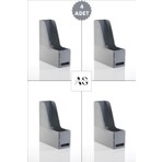 Alpa Store Ops Mg 101  Magazinlik 4'lü Set A4 Demonte Plastik Dikey Klasör Arşiv Kutusu Organizer Saklama