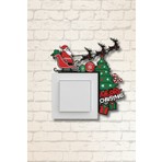 Cosmic Store Yılbaşı Ağacı Noel Baba Geyik Dekoratif Masa, Tv ve Priz Üstü Süsü | 3D Baskı Yeni Yıl Hediyesi