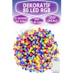 Light Home 10 Metre LED Pilli Dekor Işık Rgb Pvc Kablolu Su Geçirmez Özellikli Yılbaşı Ağacı Dekor Lambası