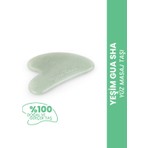 Bade Natural Yeşim Gua Sha %100 Doğal ve Gerçek Yüz Masaj Taşı