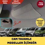 PSA Code Peugeot Rifter- Citroen Berlingo-Proace-Doblo-Opel Cam Tavanlı Ara Bölme Demiri Kapakları 2 Adet