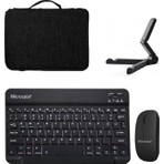 Microcase Samsung Galaxy Tab A11 Plus 11 Inch Tablet Uyumlu Tablet Çanta+Türkçe Bluetooth Klavye+Mouse+Tablet Standı-Siyah AL8128