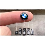 Stilix Garage BMW Logolu Anahtar Amblemi Damla Etiket 11 MM 2 Adet Plastik Mavi - Beyaz