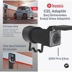 Bemis C2L (Charger to Load) Elektrikli Araç Şarj Uyumlu Kablosuz Adaptör