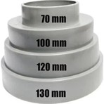 Yapıtaşı Gri Aspiratör Davlumbaz Baca Çıkışı Düşürücü Redüksiyonu 70-100-120-130 mm Kolay Montaj