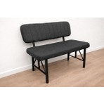 Modern Mutfak Bench Puf Antrasit Keten Kumaş 90 cm Genişlik 50 cm Derinlik Şık Tasarım