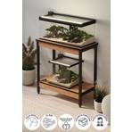 Bofigo Akvaryum Sehpası Yan Sehpa Metal Ayaklı Sehpa 80 x 40 cm Çam