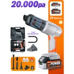 Auhma Ahv-21 20.000PA Şarjlı Araç Süpürgesi ve Hava Üfleyici - Çift Bataryalı Profesyonel Set