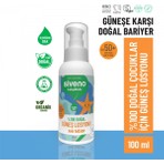 Siveno %100 Doğal Çocuk Güneş Losyonu Leke Karşıtı Antioksidan Nemlendirici Bitkisel Vegan SPF 50+ UVA UVB 100 ml