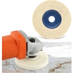 Depolife Yün Keçe Diski Sıkıştırılmış Parlatma Keçesi Avuç Taşlama Spiral Için Naturel Yün Keçe Disk 115MM
