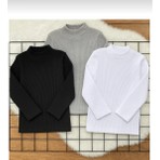 Uğur Bebe Unisex Çocuk 3ADET Gri Siyah Beyaz Fitilli Yumuşacık Yarım Balıkçı Bady Badi
