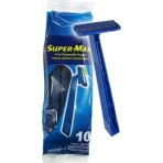 Supermax Super Max Twın Blade Permatik Banyo Kullan At Tıraş Bıçağı 10'lu Blue2 Plus Kullan At Tıraş Bıçağı 10 'lu Çift Bıçak