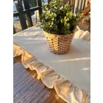 Nurgita Home Fırfırlı Keten Runner (40X110)