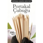 Qnail Professional Portakal Çubuğu 100'LÜ Set – Ahşap Tırnak Eti Itici Manikür Pedikür Seti