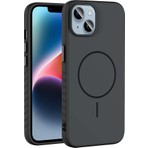 Nova Global iPhone 14 Kılıf M-Safe Şarj Özellikli Zore Tea Kapak - Siyah
