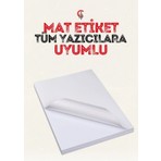 Çözüm Kağıt Yapışkanlı Mat Etiket Kartuşlu Mürekkepli A4 160 gr 50 Sayfa Tüm Yazıcılara Uygun Kaliteli Sticker