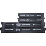 Autowise Toyota Logolu Karbon Kapı Eşiği Koruyucu Bant Folyo 4'lü Set