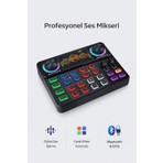 vooka Profesyonel Ses Mikseri Bluetooth 5.0 Usb-C Otg Yüksek Performanslı Canlı Yayın İçin