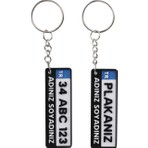 Kişiye Özel Plaka Anahtarlık Çiftli Set (2 Adet) - Isimli ve Plakalı Araç Anahtarlığı