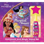 Pi Kids Disney Princess Moana, Belle, Cinderella, And More Storybook And Magic Wand Toy Sound Book Set