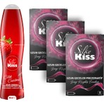 Silky Kiss Aromalı Gece Paketi 2 – Çilek Kayganlaştırıcı Jel ve 3 Kutu Uzun Geceler Prezervatif