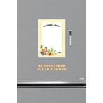 The Grade Yaz Sil Sarı Pötikare Sebze Alışveriş Listesi Hediyelik Buzdolabı Magnet Notluk Manyetik Notluk